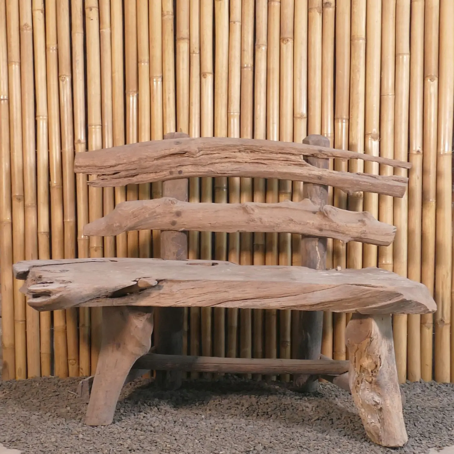  Product image 1 of the product “Bench without footrest made of teak wood about 95cm length ”